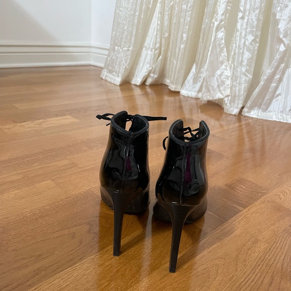 Zara leather heel laced boots, brand new - Picture 4 of 6